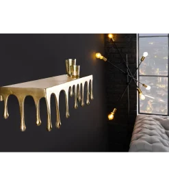 Ozdoba ścienna LIQUID LINE 60 cm antyczne złoto