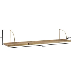 Półka ścienna FREJA 100 cm drewno mango