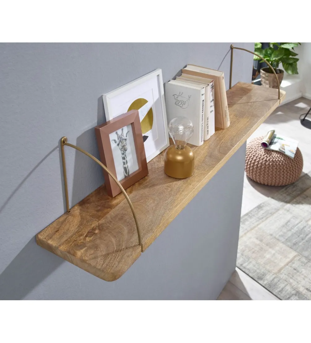 Półka ścienna FREJA 100 cm drewno mango