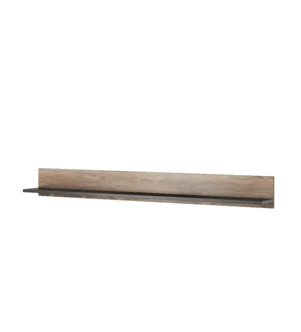 Półka LARONA 180 Cm O Wybarwieniu Satin Nussbaum z kolorem Touchwood