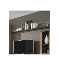 Półka LARONA 180 Cm O Wybarwieniu Satin Nussbaum z kolorem Touchwood