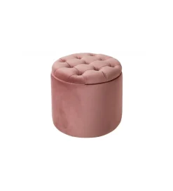 Pufa FABIO II 50 Cm aksamit pudrowy róż