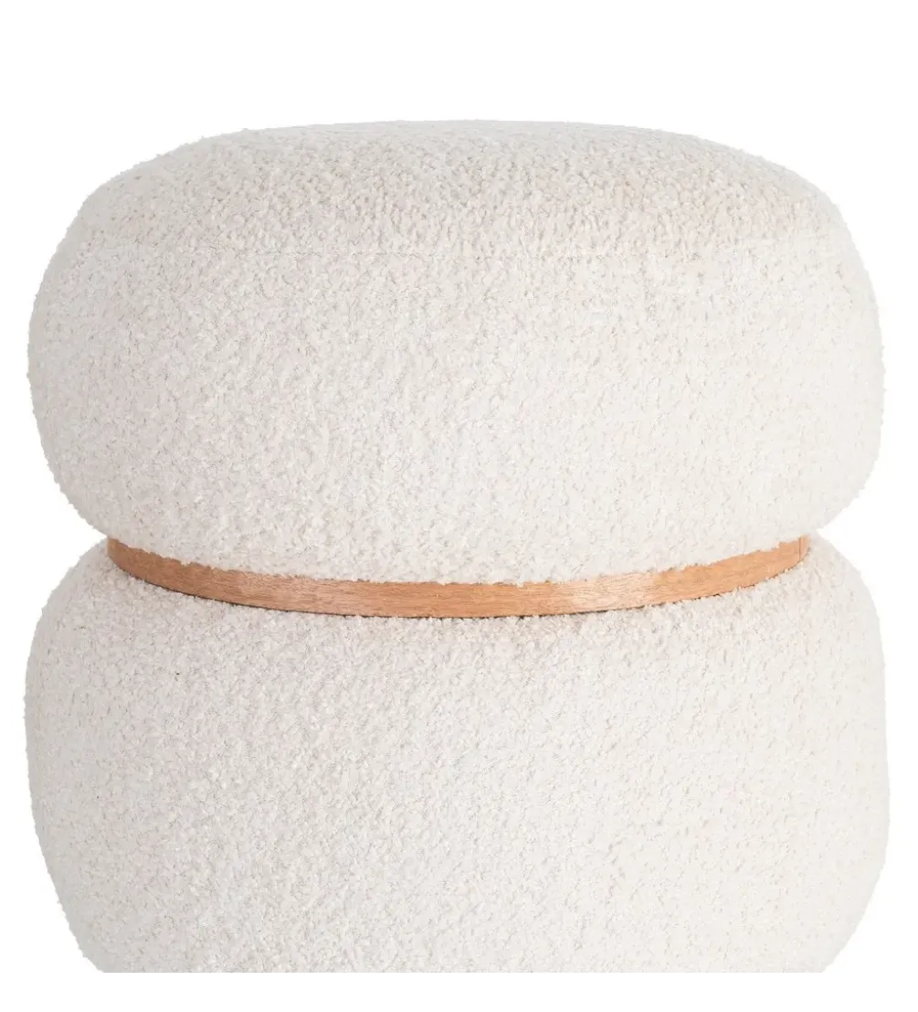Pufa LEGANTO 45 cm kremowa