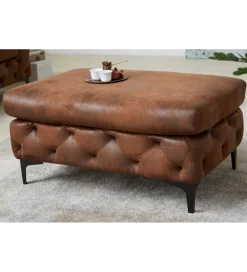 Pufa MODERN BAROCK 90 cm antyczny brąz