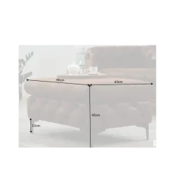 Pufa MODERN BAROCK 90 cm antyczny brąz