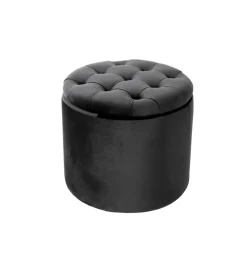 Pufa MODERN BAROCK STORAGE 50 cm welur szary