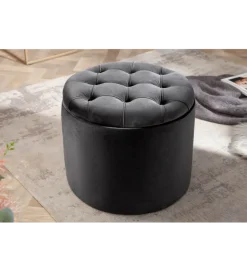 Pufa MODERN BAROCK STORAGE 50 cm welur szary