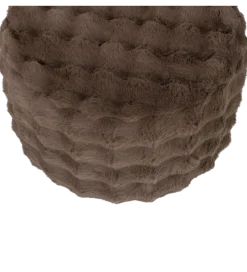 Pufa OLVEN 60 cm puchata brązowa