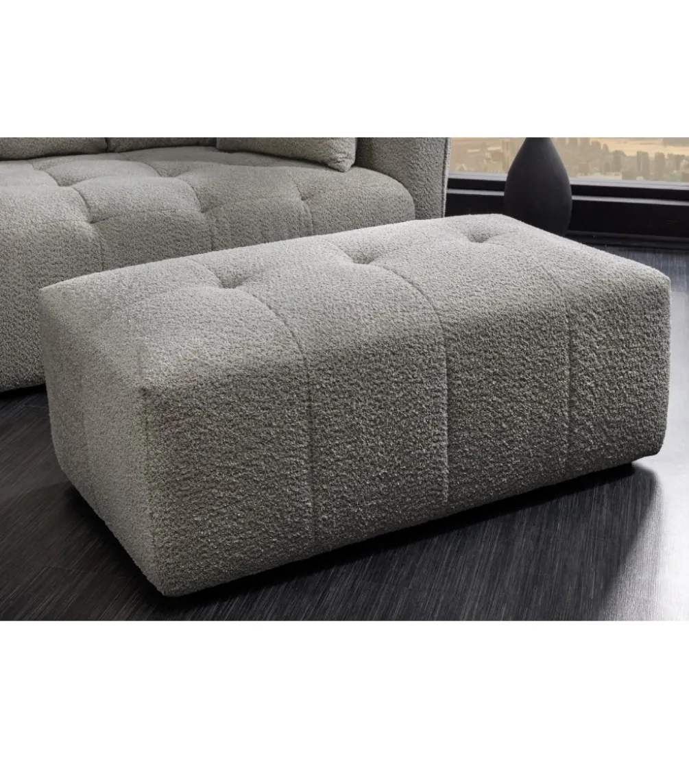 Pufa ROYAL 120 cm bouclé szara