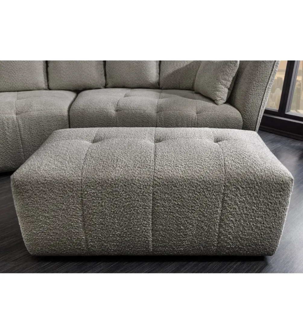 Pufa ROYAL 120 cm bouclé szara