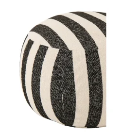 Pufa STRIPED 45 cm czaro biała