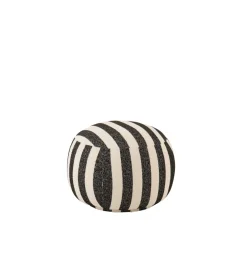 Pufa STRIPED 45 cm czaro biała