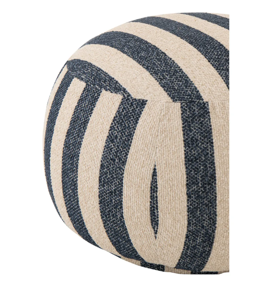 Pufa STRIPED 45 cm niebiesko biała