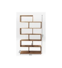 Regał AUTHENTICO ZICK ZACK 100 x 180 cm naturalny drewno mango