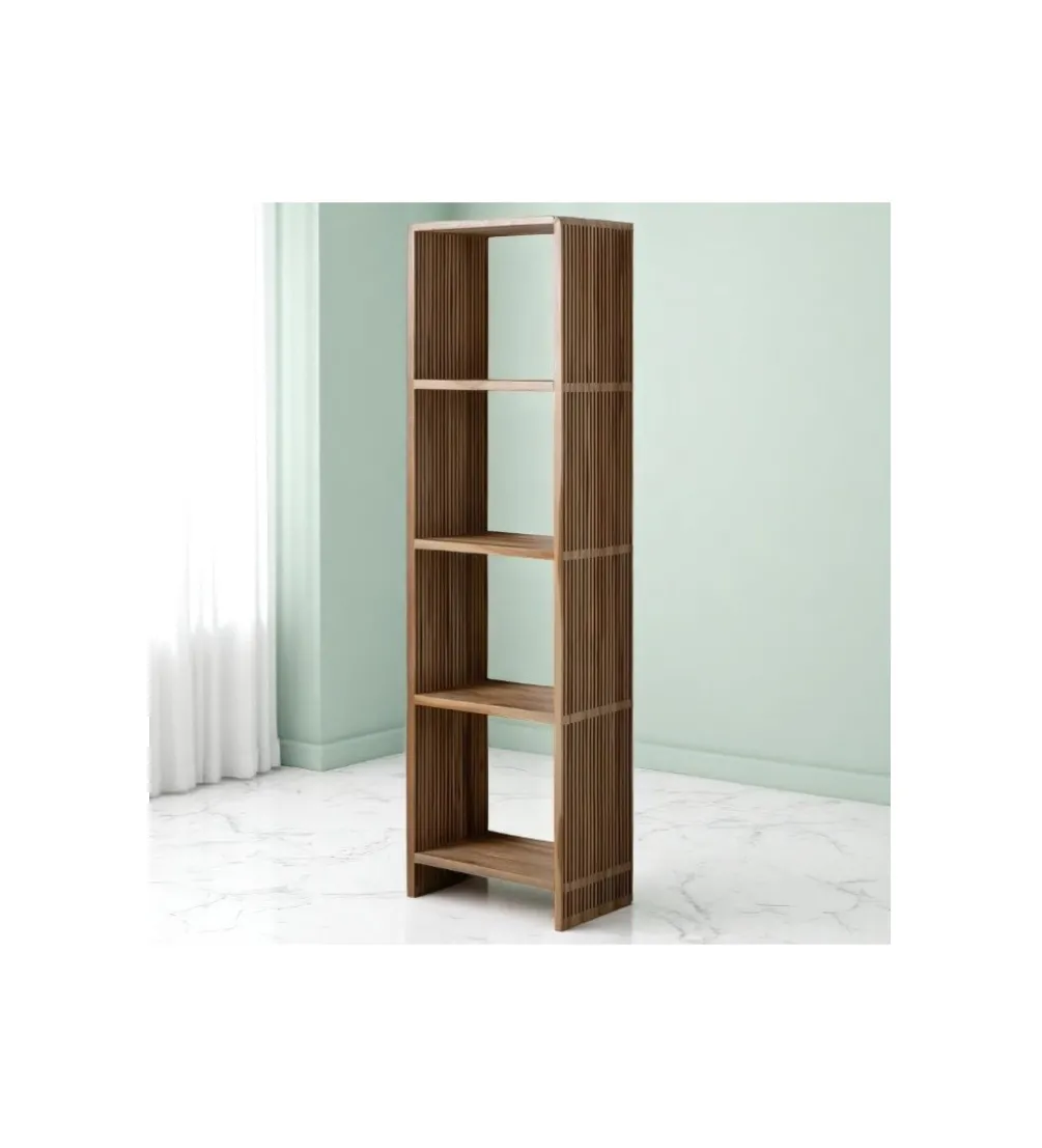 Regał BELLAMONTE 190 cm drewno teak naturalny