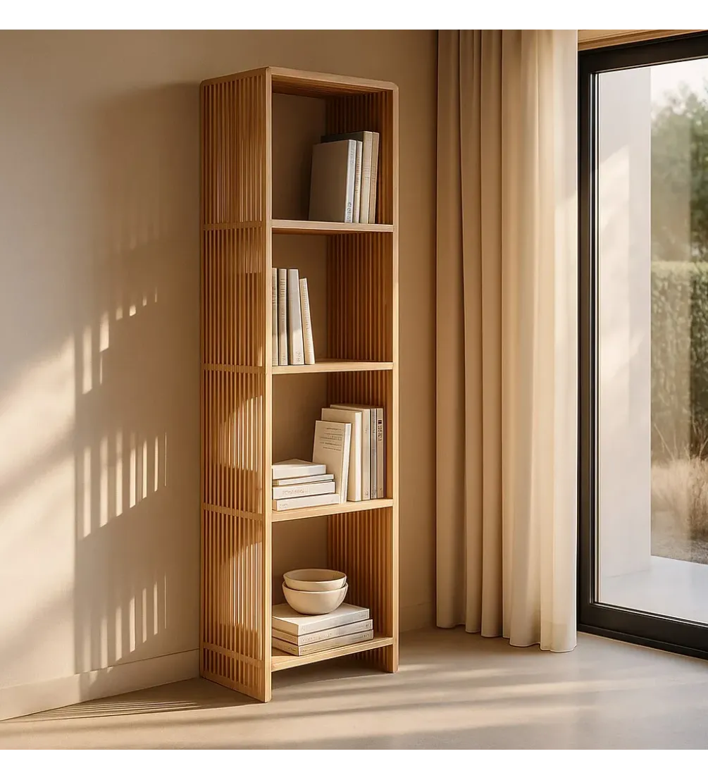 Regał BELLAMONTE 190 cm drewno teak naturalny