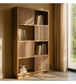 Regał BELLAMONTE 168 cm drewno teak naturalny