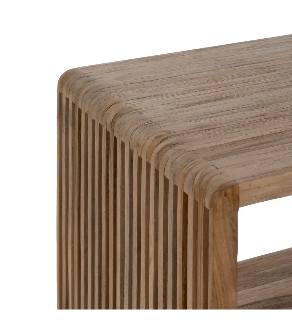 Regał BELLAMONTE 116 cm naturalny drewno teak