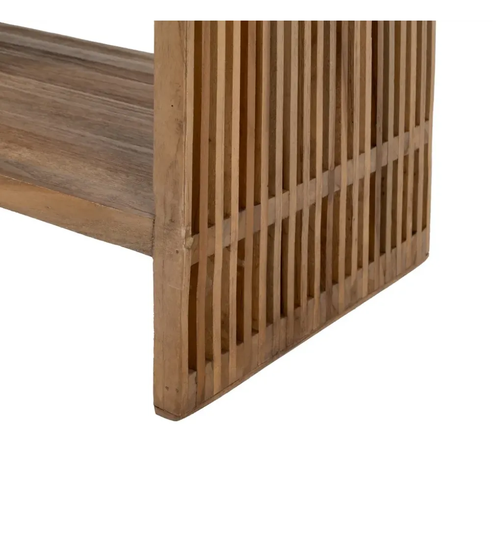 Regał BELLAMONTE 116 cm naturalny drewno teak