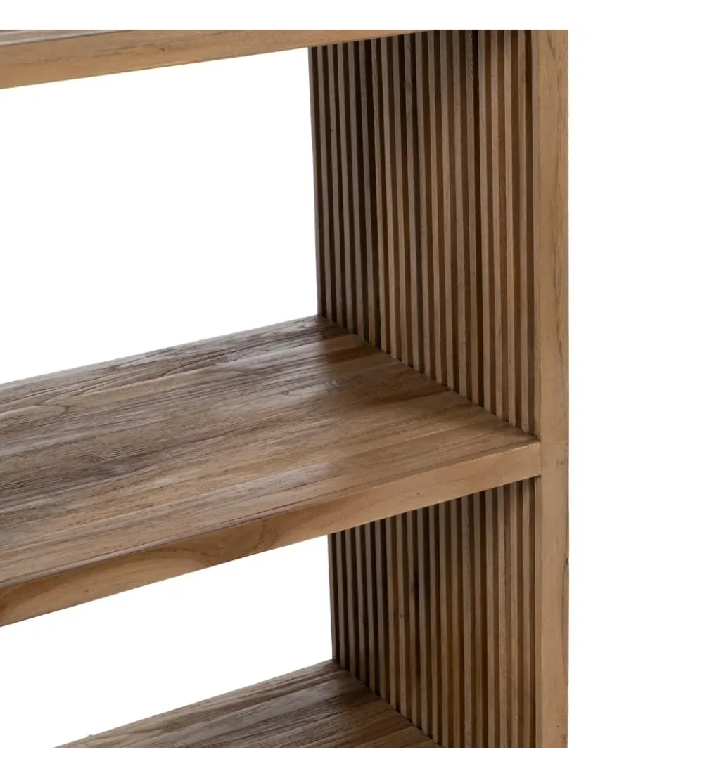 Regał BELLAMONTE 116 cm naturalny drewno teak