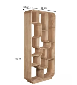 Regał BRIX LOGAN 190 cm drewno mango naturalny