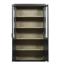 Regał GUNNAR 217 cm drewno sosny czarny mat