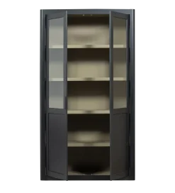 Regał GUNNAR 217 cm drewno sosny czarny mat
