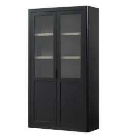 Regał GUNNAR 217 cm drewno sosny czarny mat