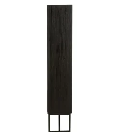 Regał HERTAB 158 cm drewno teak czarny