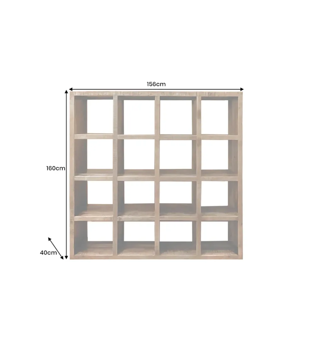 Regał IRON CRAFT 160 x 156 cm drewno mango naturalny