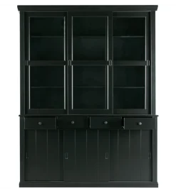 Regał LAGOS 214 cm drewno sosny czarny