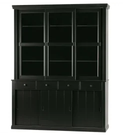Regał LAGOS 214 cm drewno sosny czarny