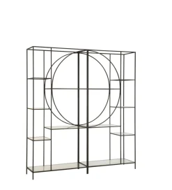Regał metalowy Circle 180 cm czarny