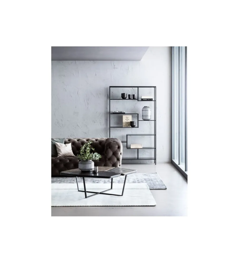 Regał metalowy Loft 195 cm x 115 cm czarny