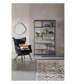 Regał metalowy Loft 195 cm x 115 cm czarny