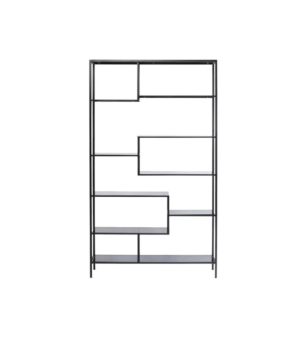 Regał metalowy Loft 195 cm x 115 cm czarny