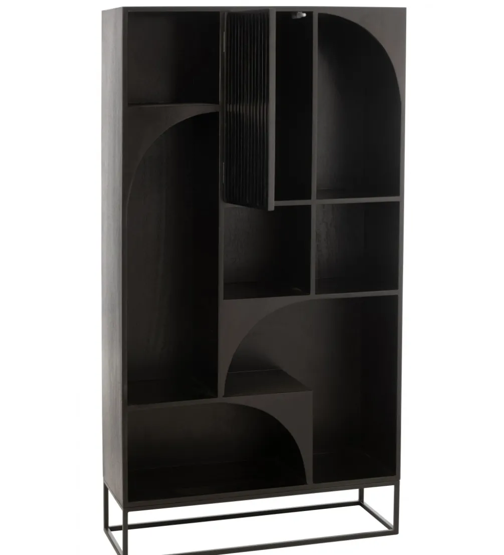 Regał MODE 168 cm drewno mango czarny