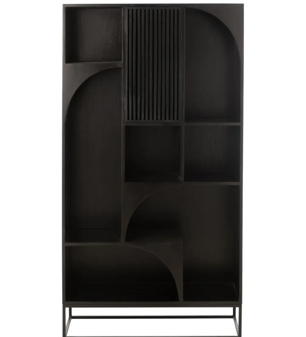 Regał MODE 168 cm drewno mango czarny