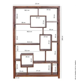 Regał MUMBAI 115 cm drewno sheesham