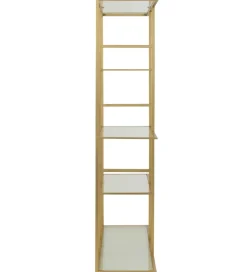 Regał RACKYN 180 cm złoty szklany