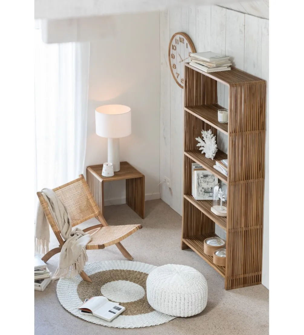 Regał SHELIS 190 cm drewno teak