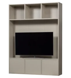 Regał TV MEGGY 160 cm drewno sosny szary