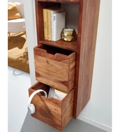 Regał wiszący MEKNES 35 cm drewno sheesham