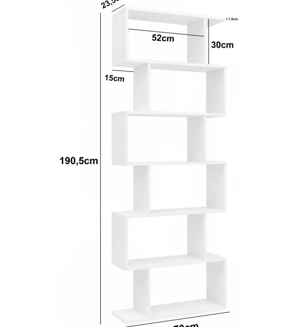 Regał WOHNLING 190 cm biały