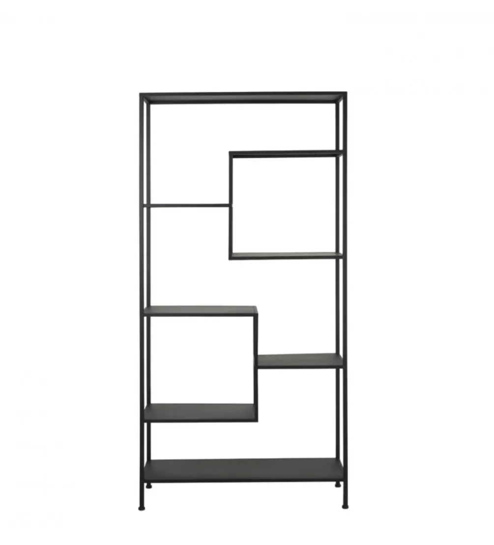 Regał YVANA 200 cm czarny matt