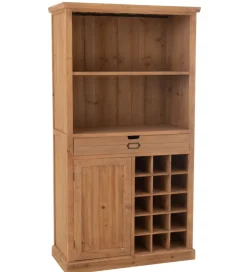 Regał z miejscem na wino LIA 178 cm naturalny