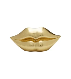 Skarbonka LIPS 13 cm złota