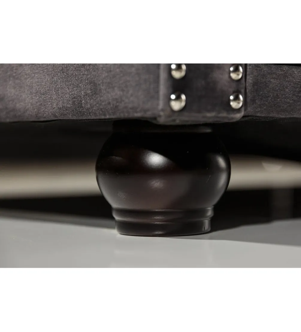 Sofa ARIELLE Chesterfield 205 Cm szary aksamit