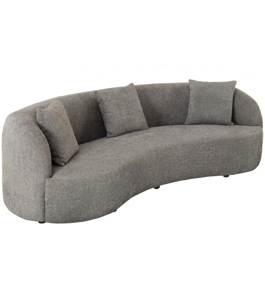 Sofa ATELIER 230 cm 3 osobowa bouclé szary