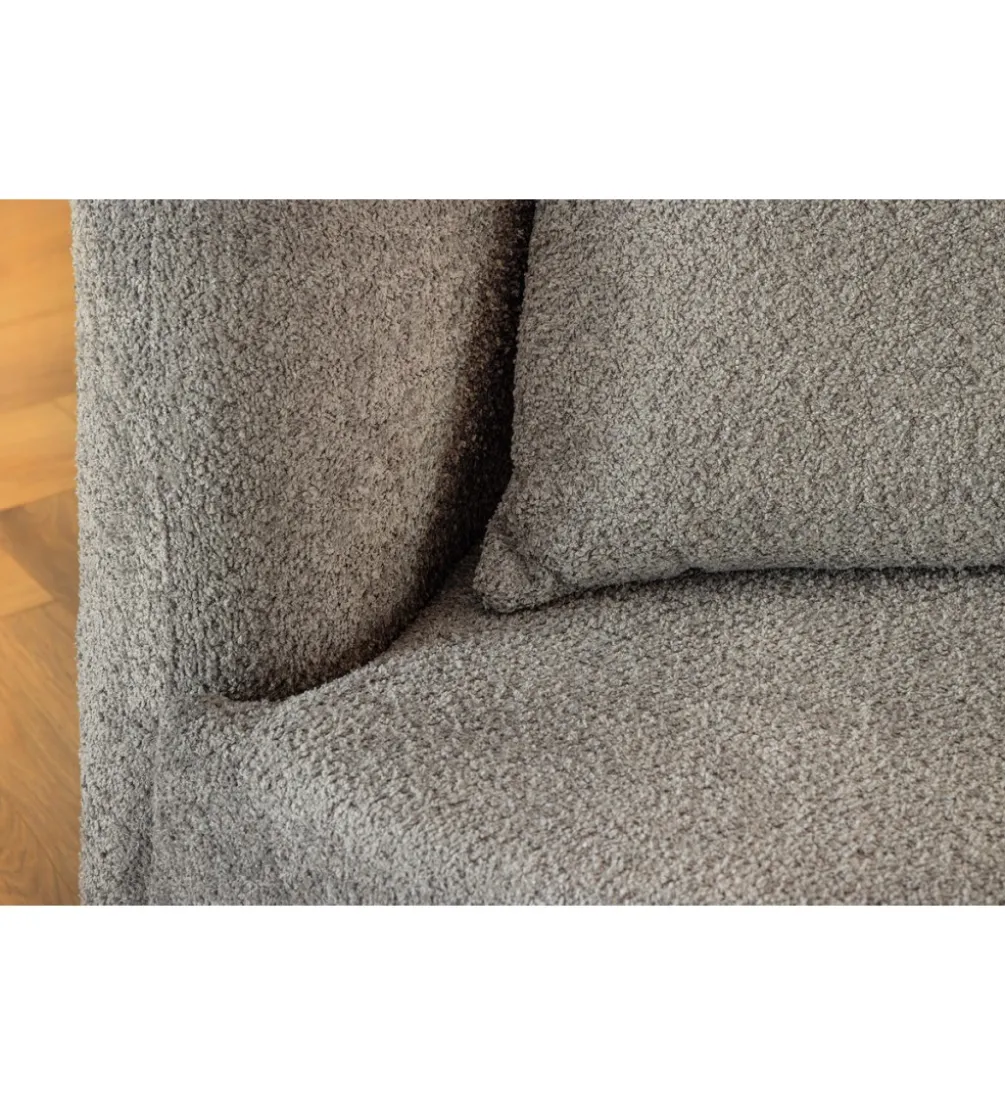 Sofa ATELIER 230 cm 3 osobowa bouclé szary